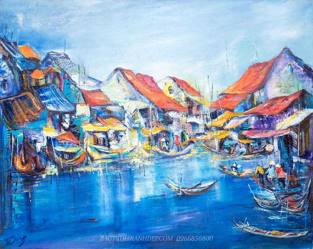 Tranh Sơn Dầu Miền Sông Nước